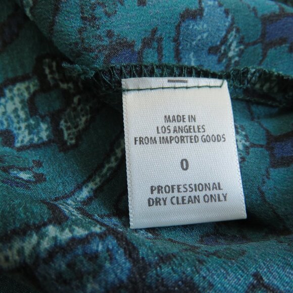 STONE COLD FOX 100% Silk Holloway Top in Green Carpet Boho Aztec - Size XS - Picture 14 of 14